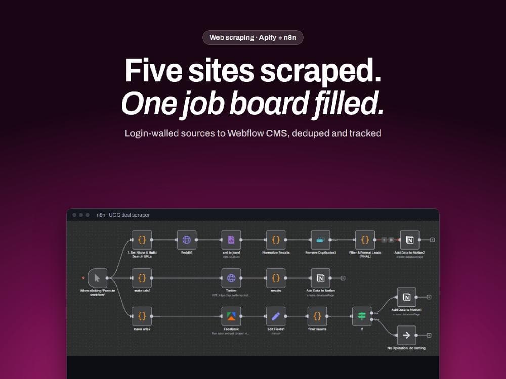 Creator Job Board Autopilot interface
